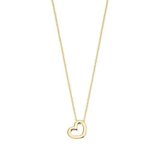 Blush geelgoud collier hartje
