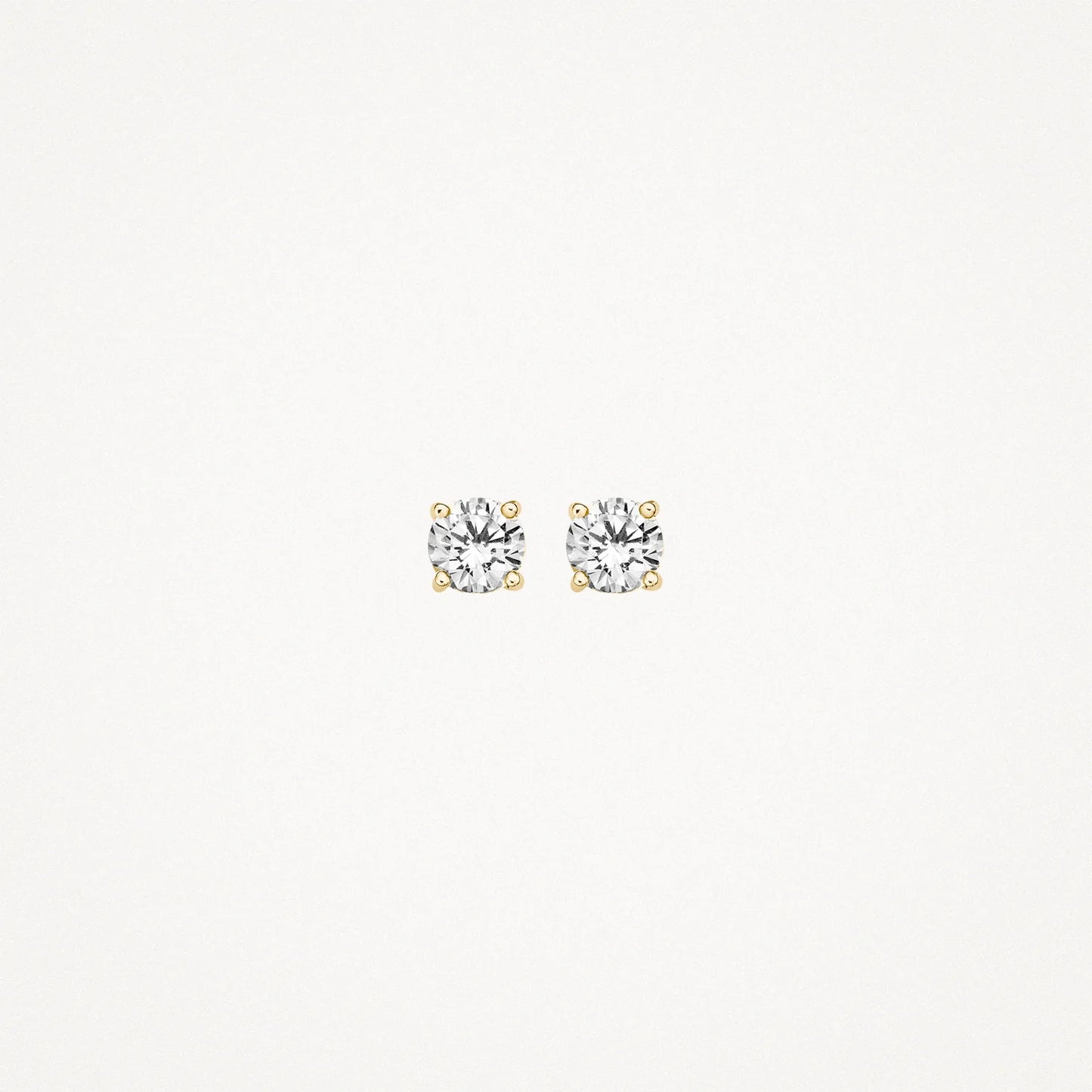 Blush oorknoppen met zirkonia