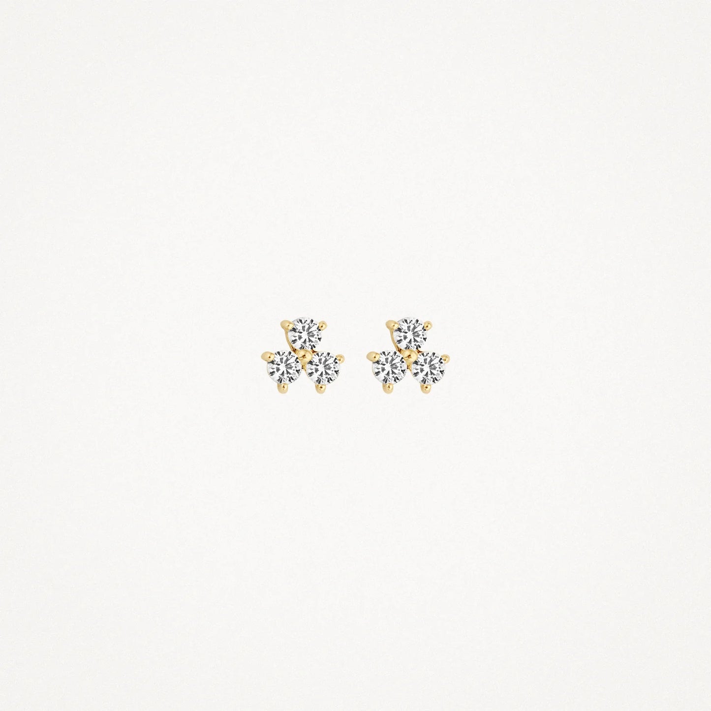 Blush oorknoppen met zirkonia