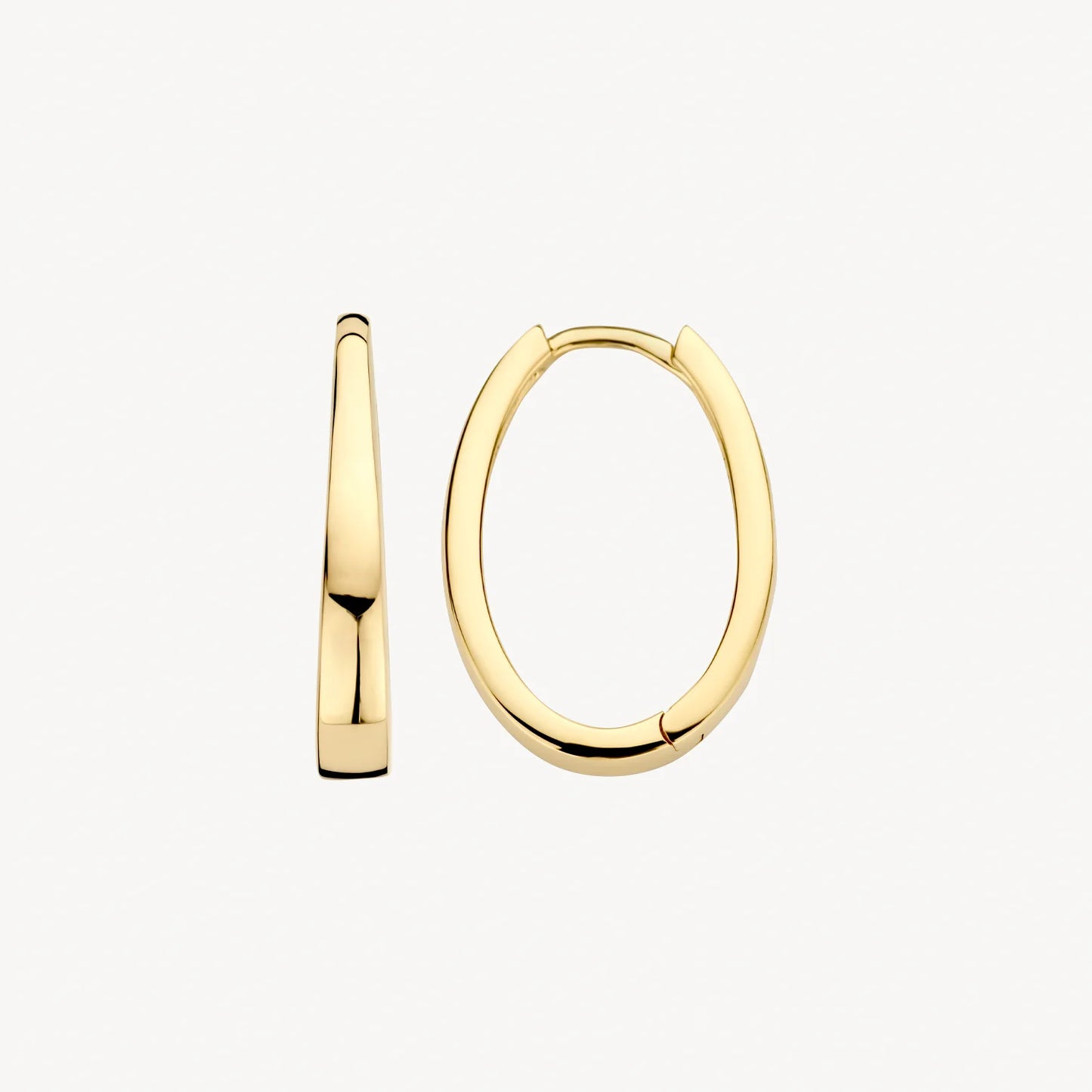 Blush geelgouden creolen