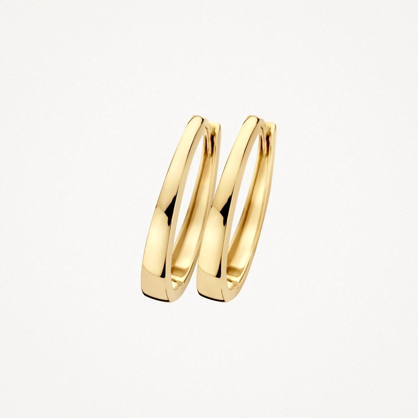 Blush geelgouden creolen