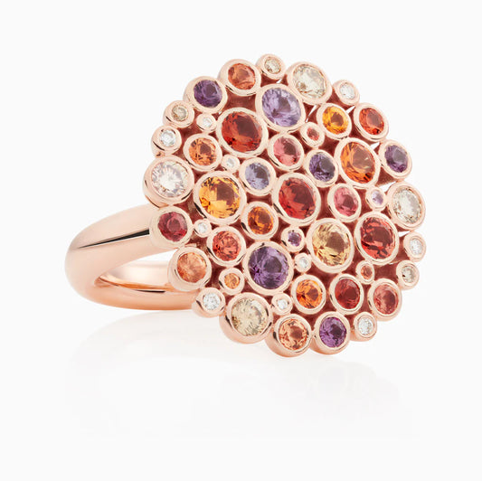 Bron Confetti ring met een mix van saffier