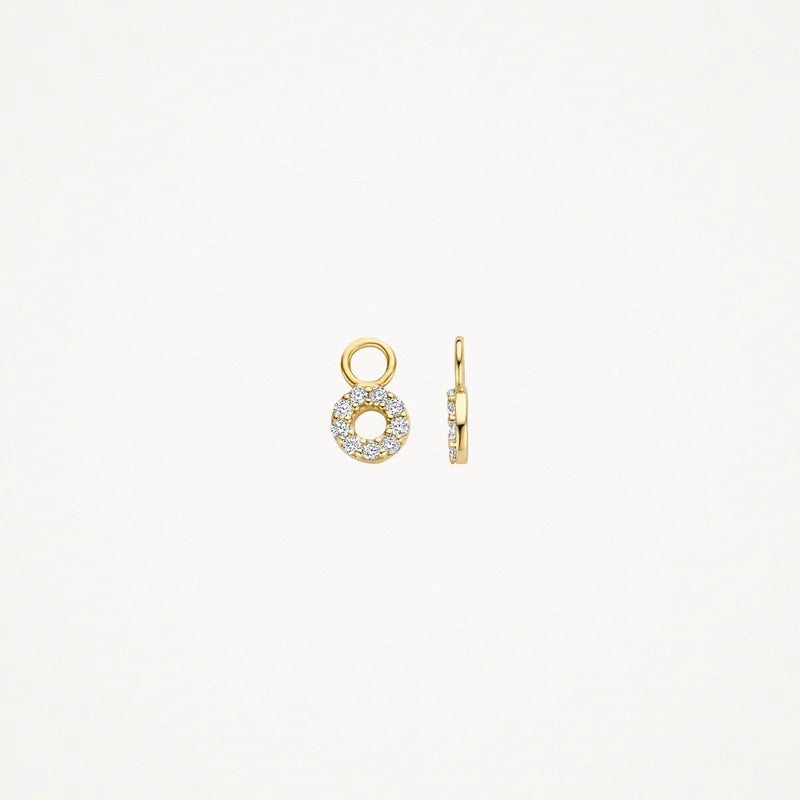 Blush oorbedels rondjes met zirkonia