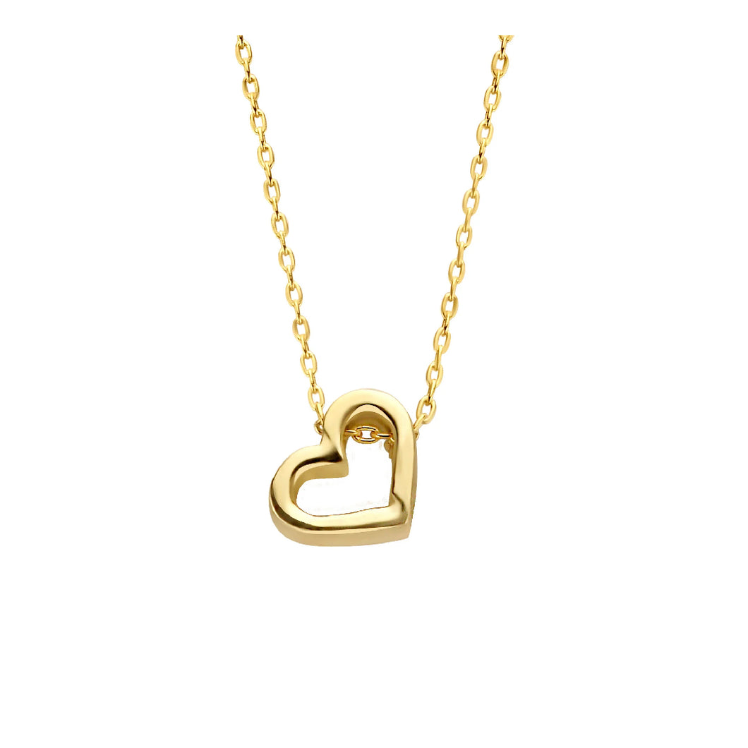 Just Franky Capital open Heart collier