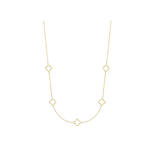 Just Franky Iconic Lucky Clover collier (5 Clovers)