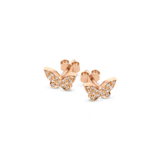 Just Franky Treasure Butterfly diamond oorbel (1 stuk)