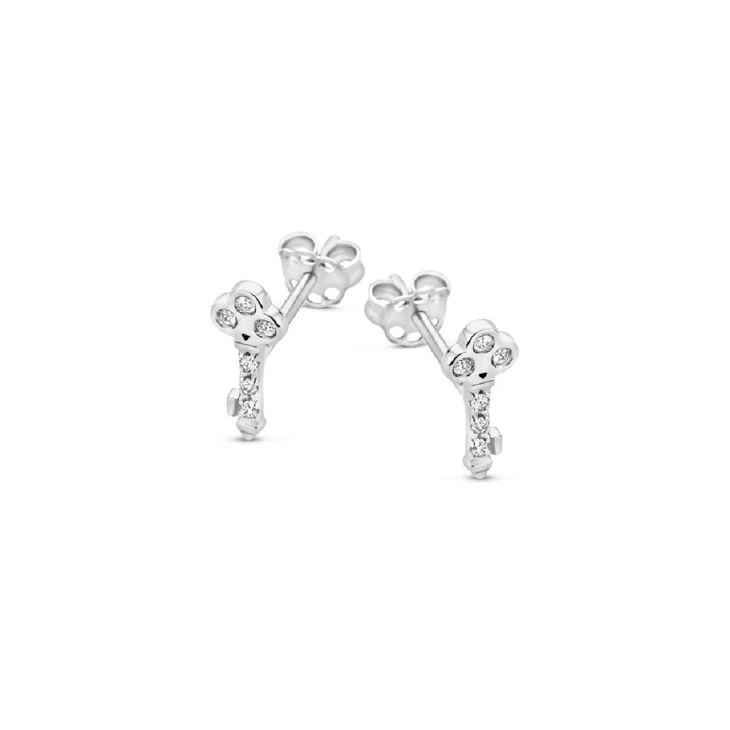 Just Franky Treasure Key Diamond Earring single pieces