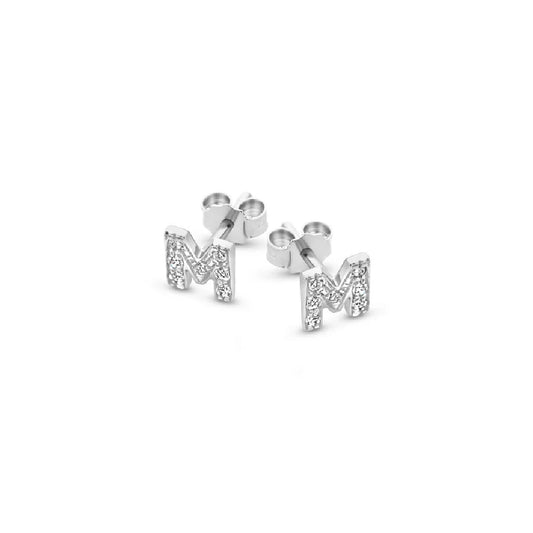 Just Franky Treasure Letter Diamond Earring (1 stuk)