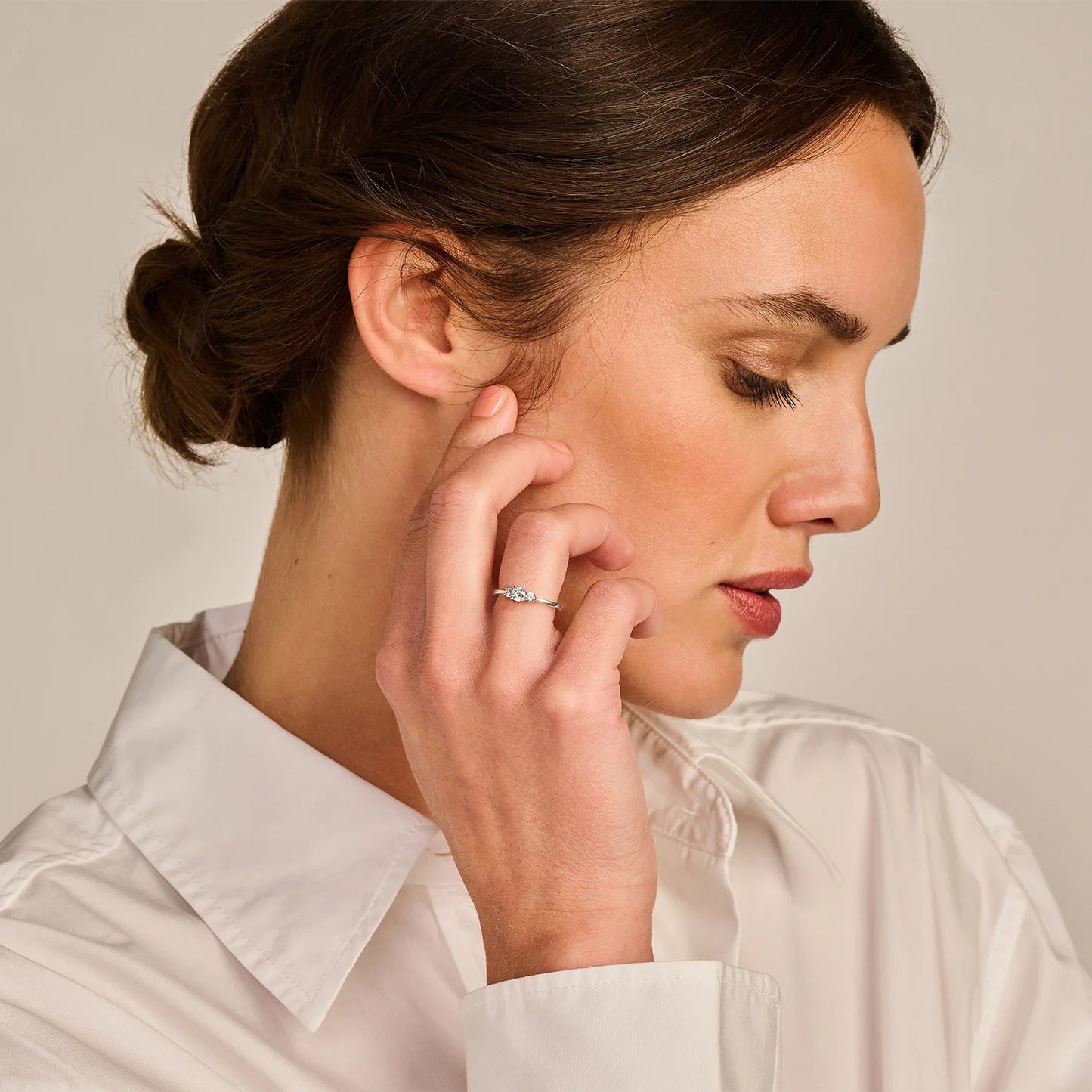 Blush lab diamond ring