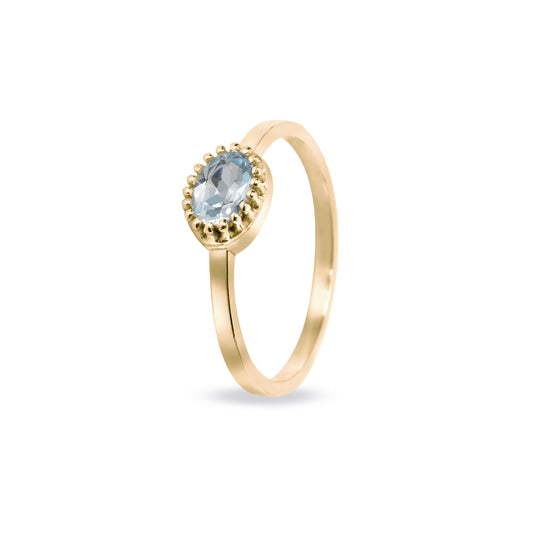 Miss Spring ring Ma Petite blauw topaas