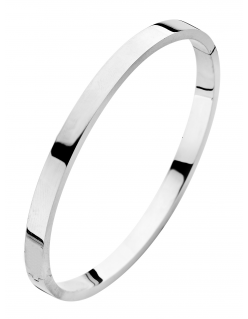 Fjory Bangle armband witgoud met zilverenkern