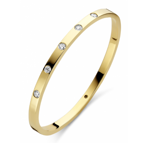 Fjory Bangle armband met diamant en zilverenkern