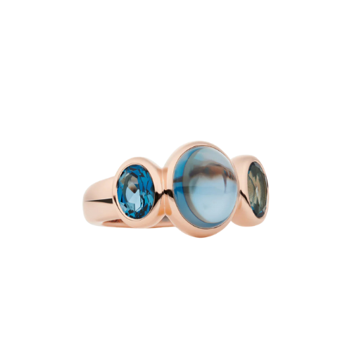 Bron Sushi ring met London Blue topaas