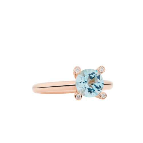 Bron Phlox ring blauw topaas met diamant