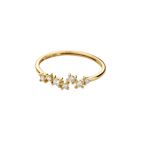 Blush ring met zirkonia