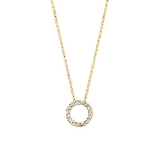 Blush collier met zirkonia