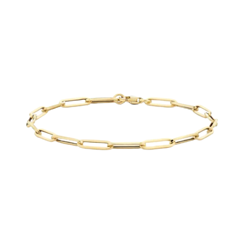 Blush geelgouden schakel armband