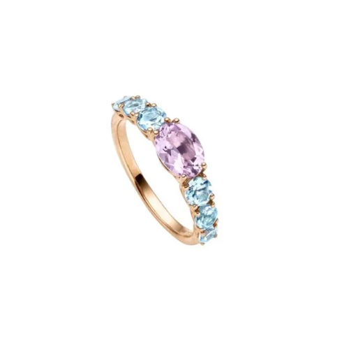 Elaine Firenze ring met Amethyst en topaas