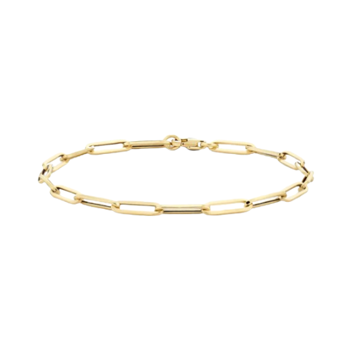 Blush geelgouden schakelarmband