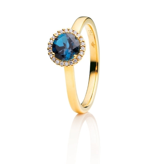 Capolavoro ring Espressivo met Topaz london blauw