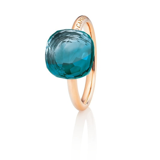 Capolavoro Happy holi ring met london blue