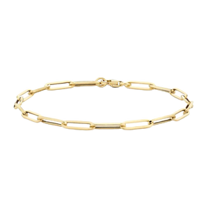 Blush geelgouden schakelarmband