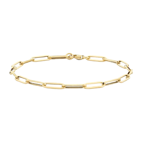 Blush geelgouden schakelarmband