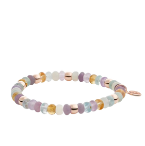 Bron Reflex armband met amethyst, citrien, aquamarijn en witte maansteen