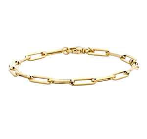 Blush geelgouden schakel armband