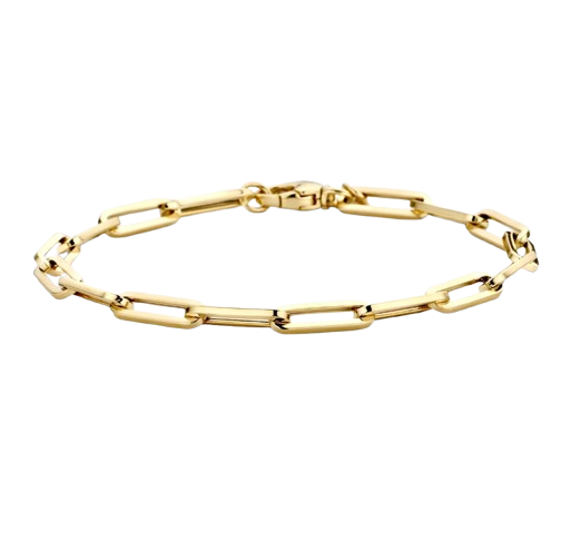 Blush geelgouden schakel armband