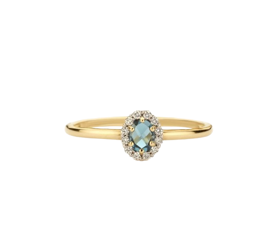 Blush ring met london topaas