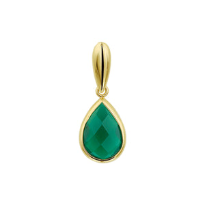 van Hooff juwelen hanger met groene agaat