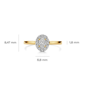 Blush Lab Diamonds ring ovale rozetring