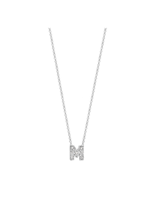 Just Franky  Treasure Letter diamond necklace