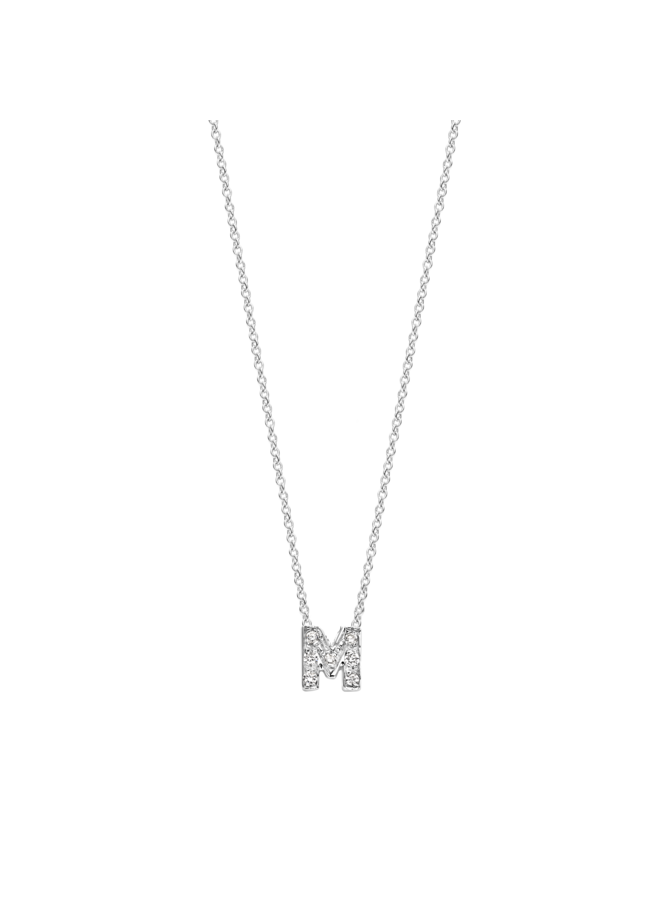 Just Franky  Treasure Letter diamond necklace