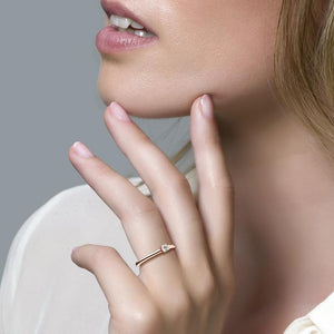 Blush ring met zirkonia