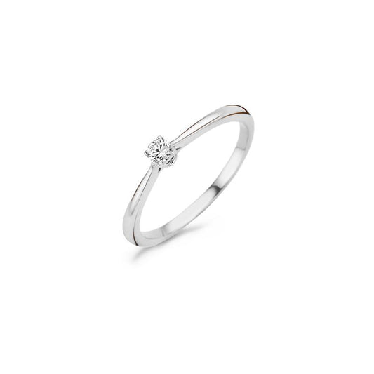 Blush ring met zirkonia