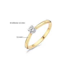 Blush ring met zirkonia
