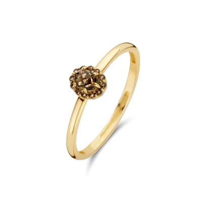 Blush ring met Smokey Quartz