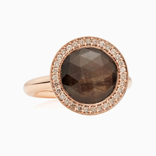 Bron Sushi ring met Saffier en Diamant