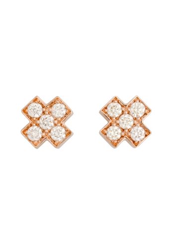 Bron Joy oorknoppen met witte diamant