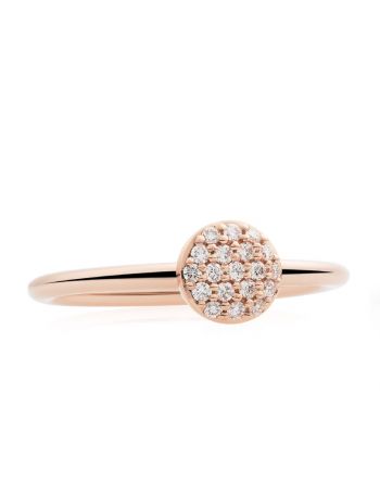Bron stardust ring met witte diamant