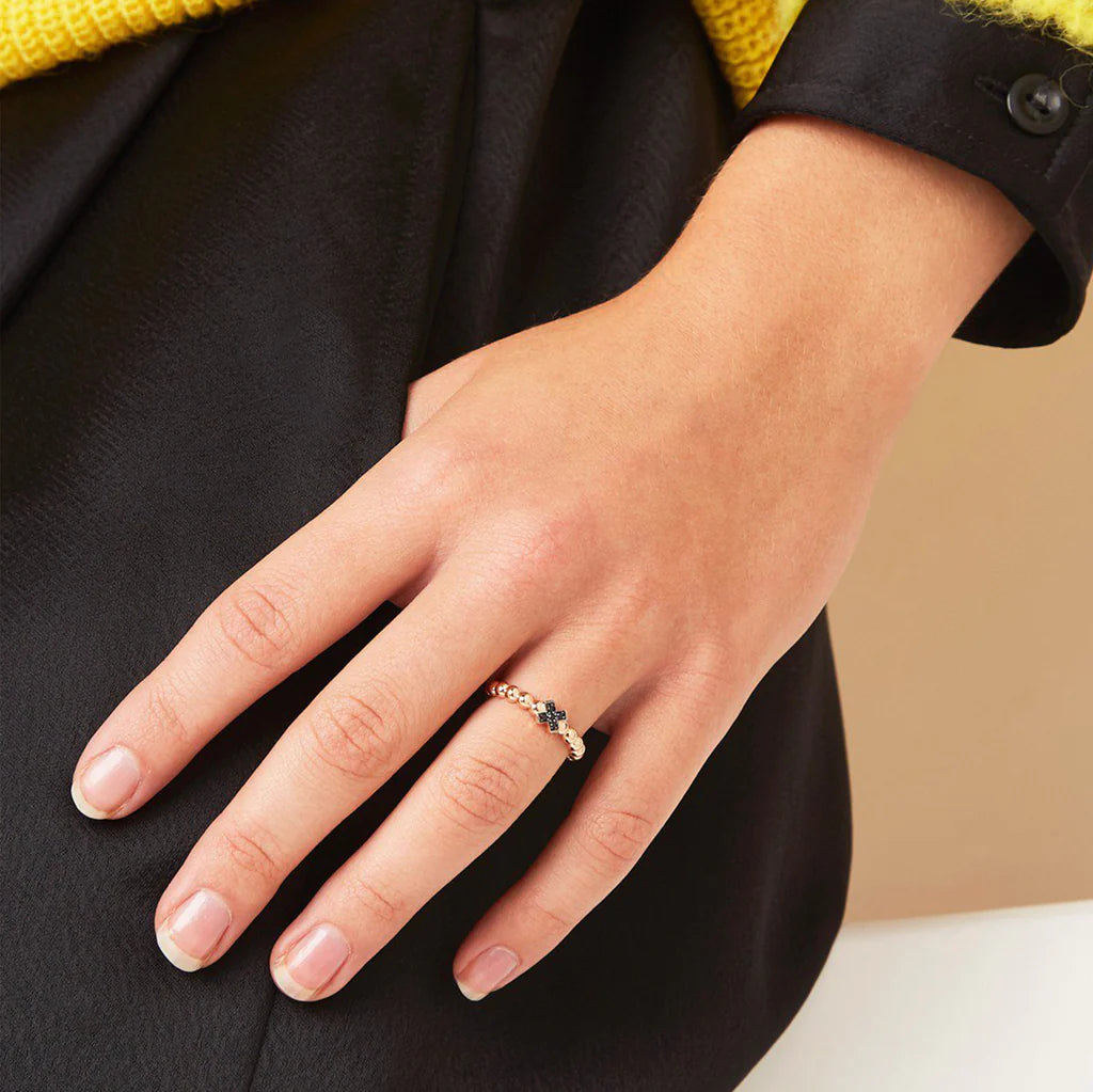 Bron Joy ring met zwarte diamant