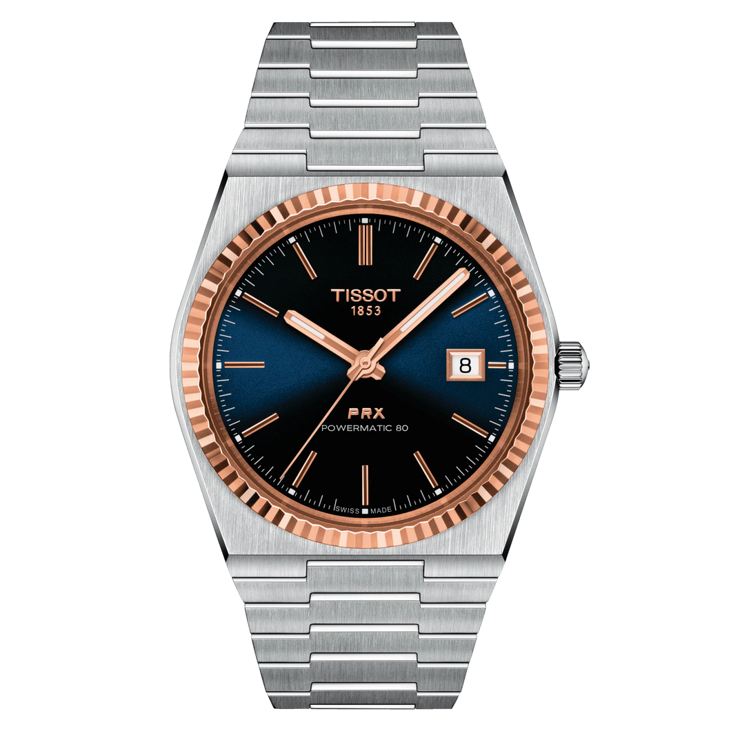 Tissot PRX Powermatic 80 18K gold bezel
