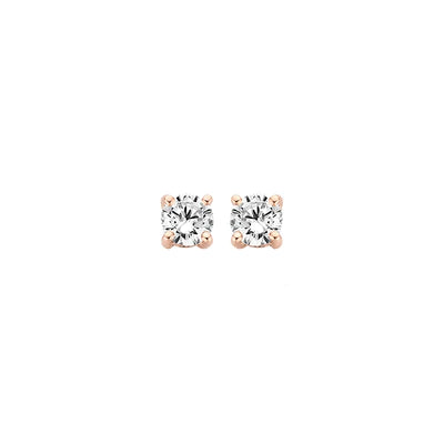 Blush oorknoppen met Zirkonia