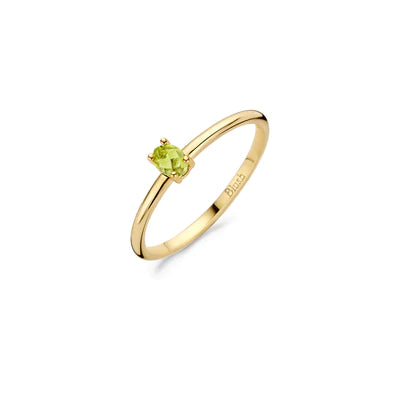 Blush ring met groene Peridot