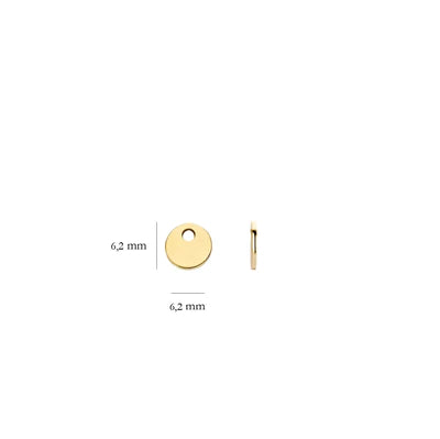 Blush oorbedels Geel goud