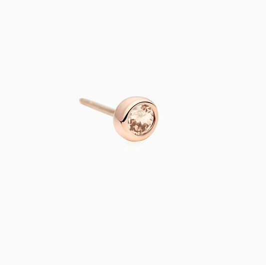 Bron Confetti oorbel ( enkel stuk) met champagne diamant