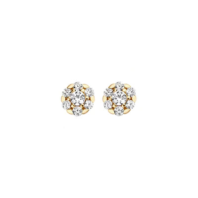 Blush oorknoppen met zirkonia