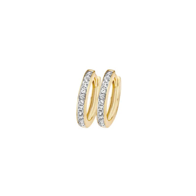 Blush oorbellen met Zirkonia